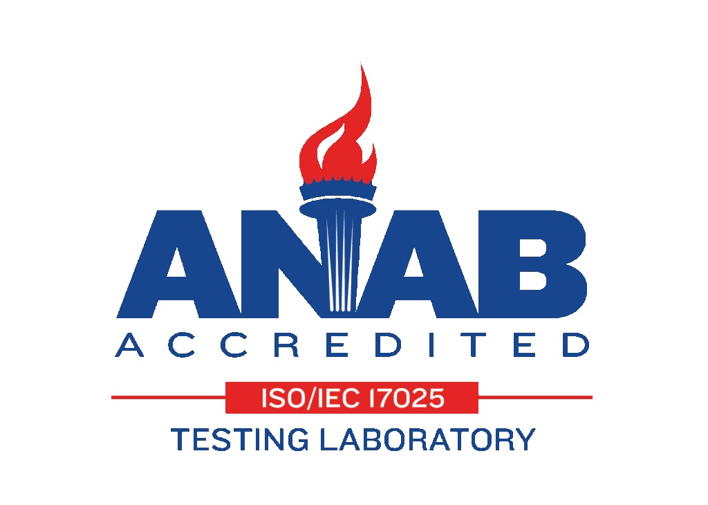 ANAB Accredited - ISO/IEC 17025 Testing Laboratory