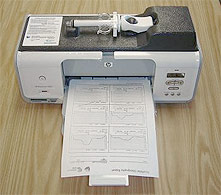 AccuMeter Pressure Measurement Syringe and printer